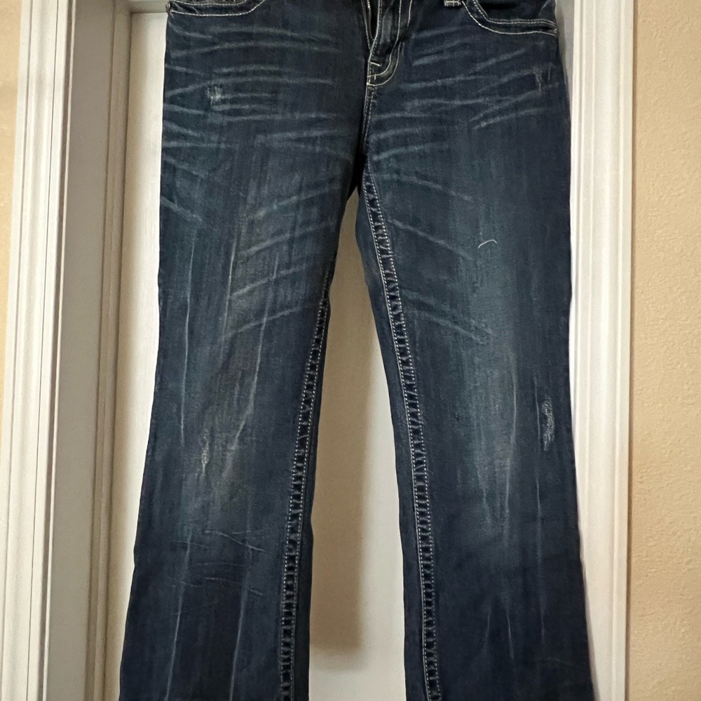 Miss Me Dark Blue Cropped Jeans
